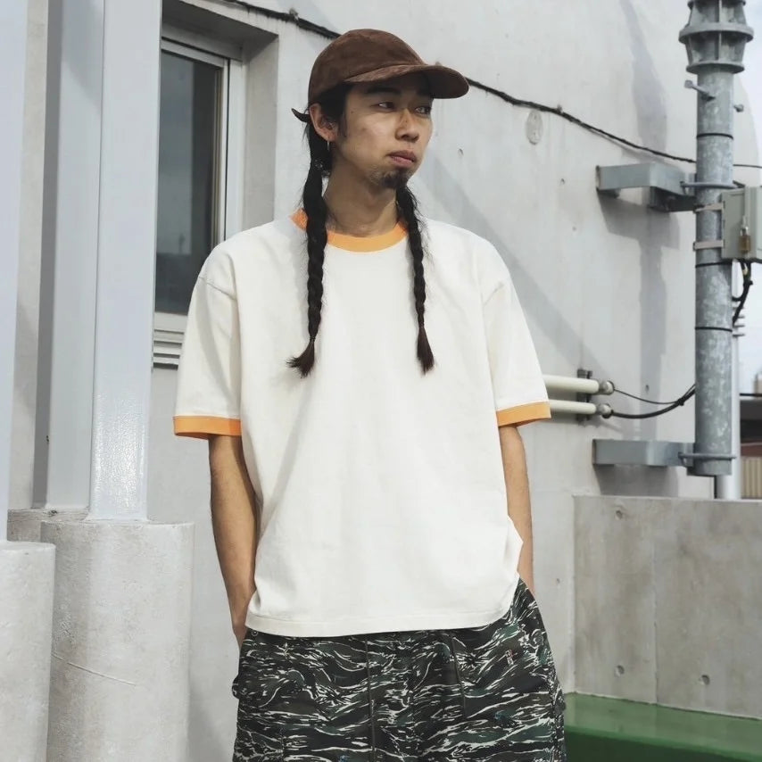 IMPRESTORE インプレストア / Fredy | Ringer Tee shirt リンガーティーシャツ (ORANGE オレンジ)