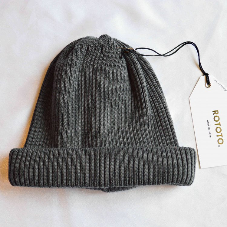 ROTOTO / COTTON ROLL UP BEANIE (D.GRAY)
