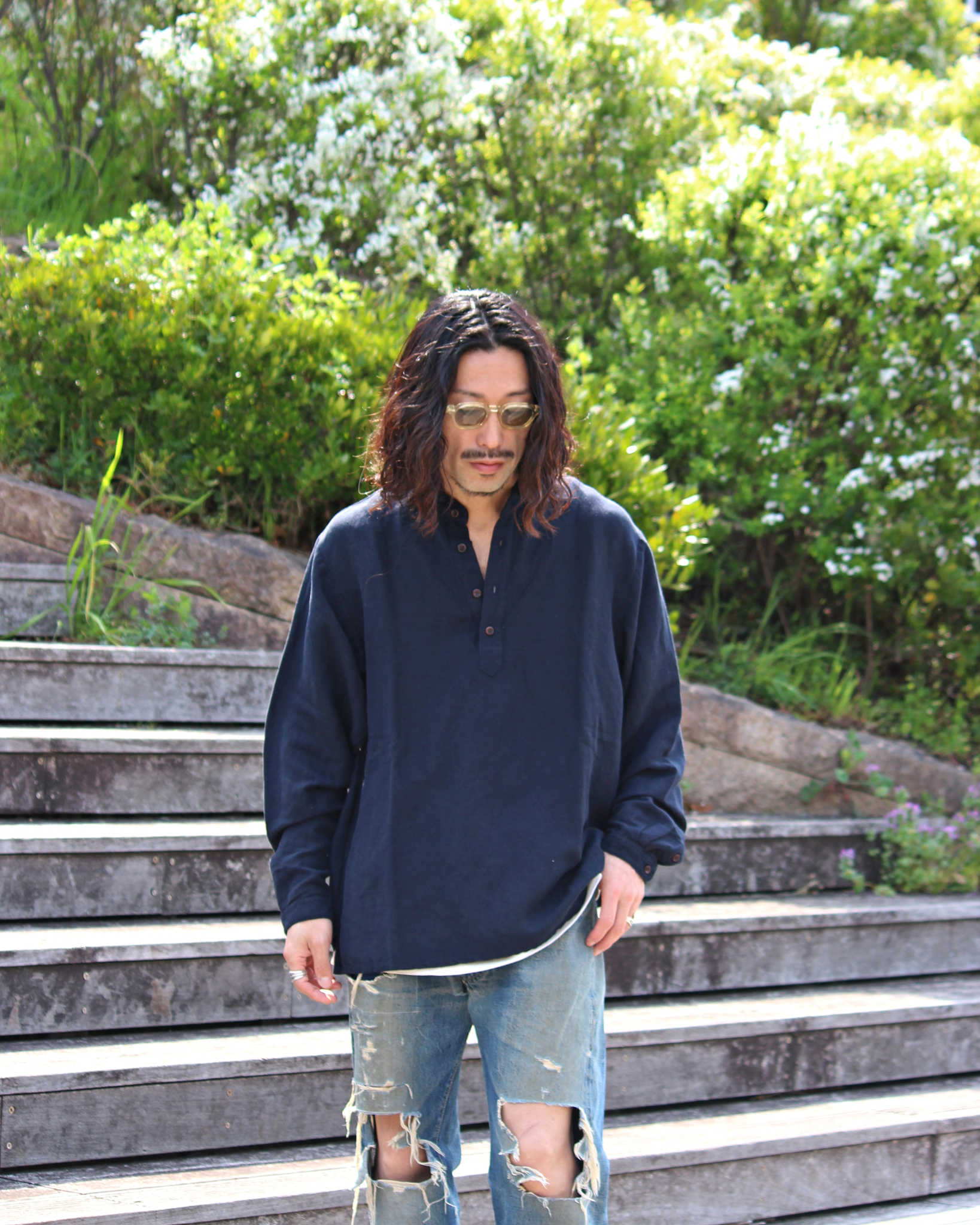Nasngwam. ナスングワム / ATELIER SHIRTS アトリエシャツ (DARK NAVY ダークネイビー)