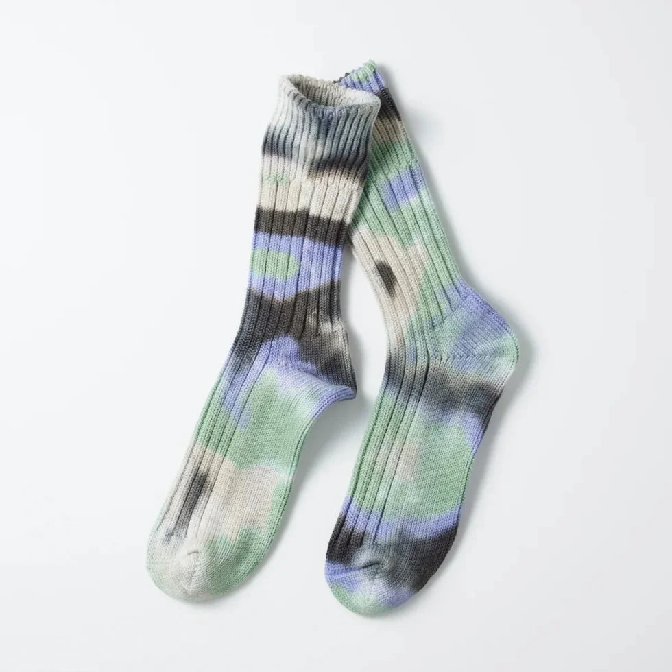 ROTOTO ロトト / CHUNKY RIBBED CREW SOCKS”TIE DYE” チャンキーリベットクルーソックスタイダイ