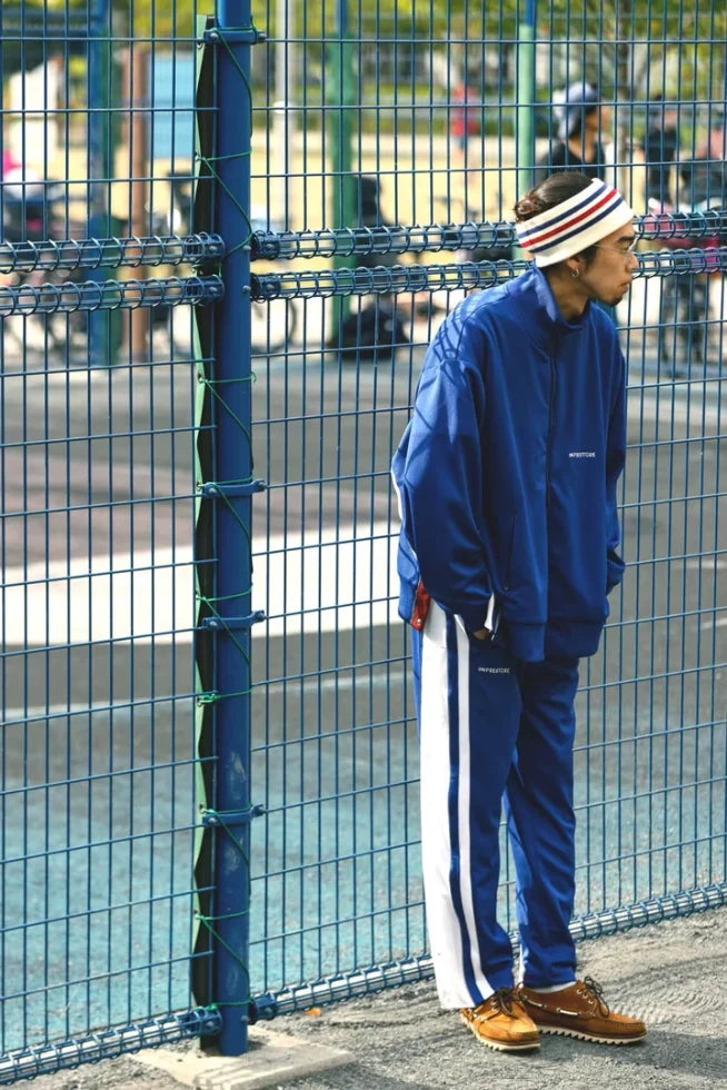 IMPRESTORE インプレストア / WARREN | BASKET JERSEY PANTS バスケットジャージパンツ (BLUE ブルー)