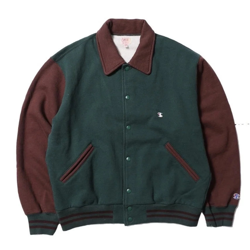 IMPRESTORE インプレストア / Chunk | varsity jacket ヴァーシティージャケット (GREEN×BROWN グリーンブラウン)