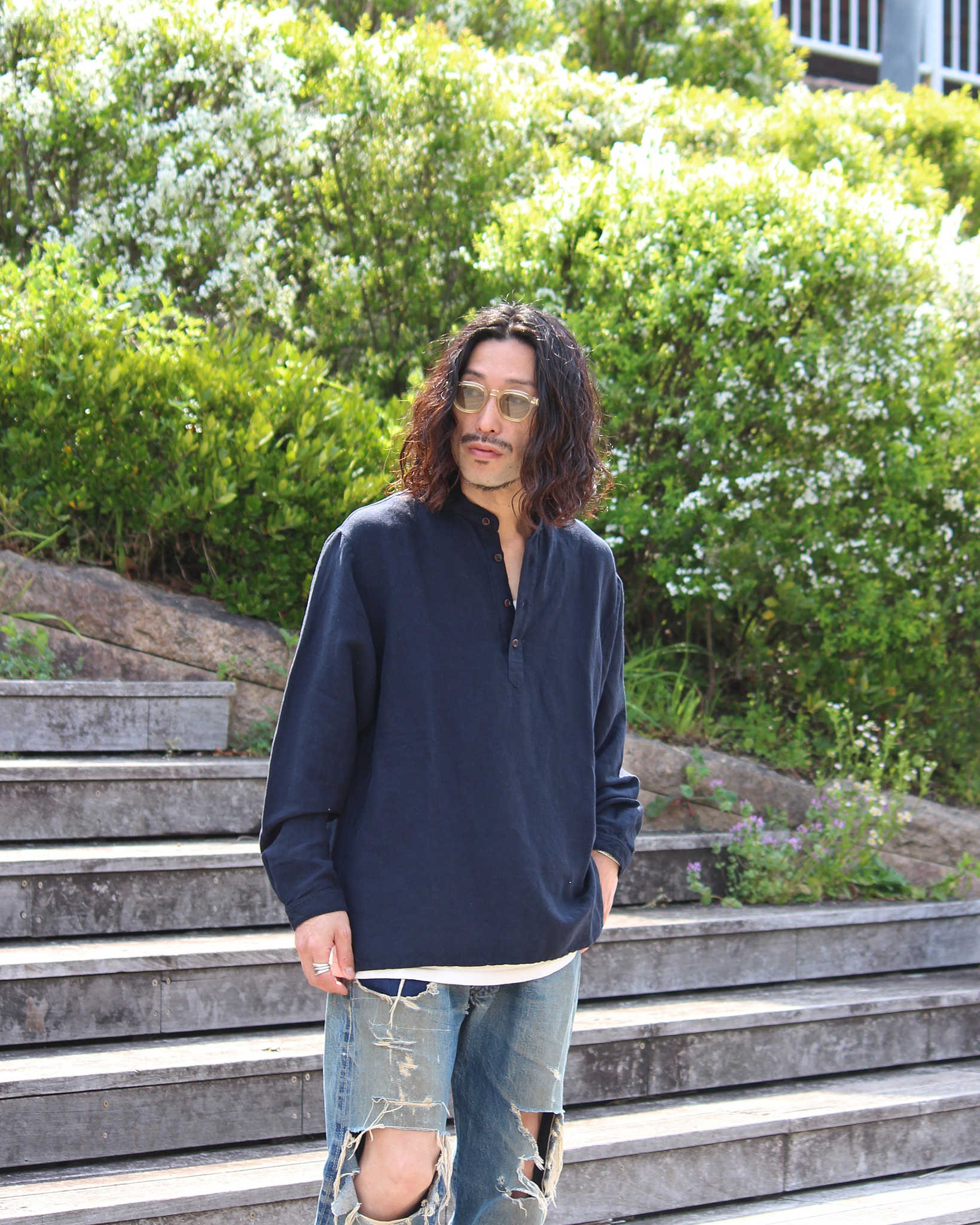 Nasngwam. ナスングワム / ATELIER SHIRTS アトリエシャツ (DARK NAVY ダークネイビー)