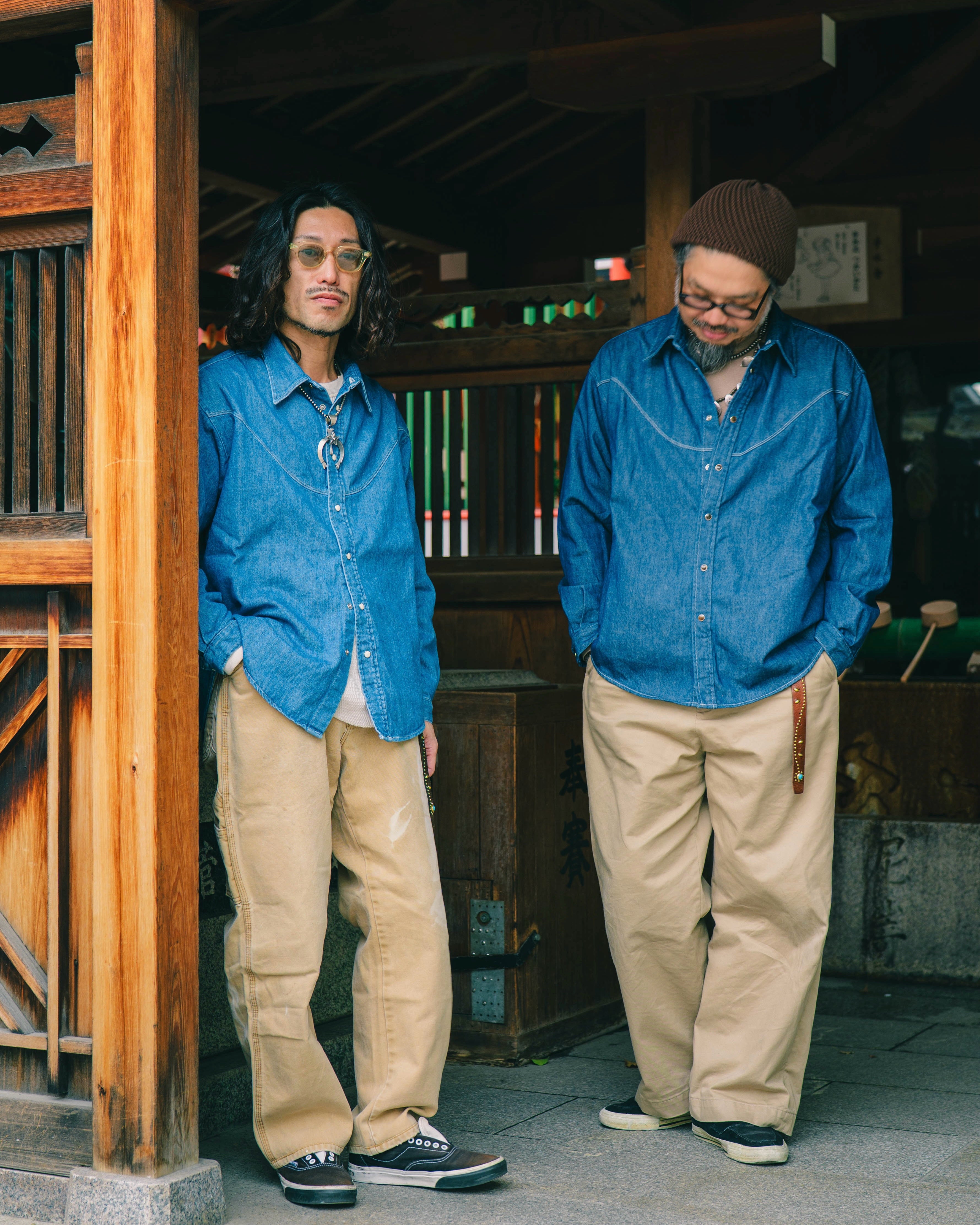 Nasngwam. ナスングワム / BRIGHT DENIM SHIRTS ブライトデニムウエスタンシャツ (USED WASH ユーズドウォッシュ)