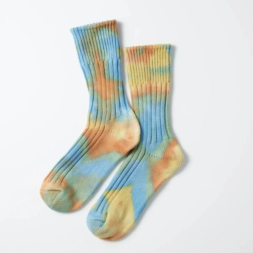 ROTOTO ロトト / CHUNKY RIBBED CREW SOCKS”TIE DYE” チャンキーリベットクルーソックスタイダイ