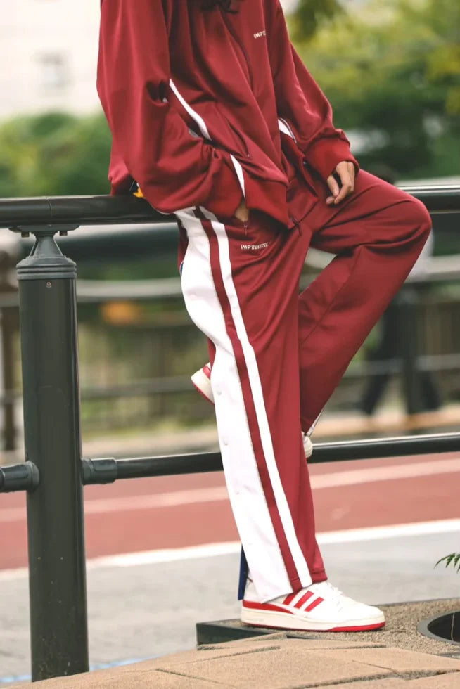 IMPRESTORE インプレストア / WARREN | BASKET JERSEY PANTS バスケットジャージパンツ (MAROON マルーン)