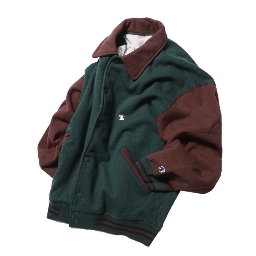 IMPRESTORE インプレストア / Chunk | varsity jacket ヴァーシティージャケット (GREEN×BROWN グリーンブラウン)