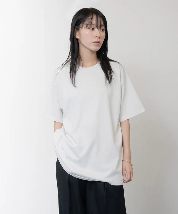 Knuu ヌウ / Heavy Crewneck Pigment Dye T-Shirt ヘビークルーネックピグメントダイティーシャツ (OFF-WHITE オフホワイト)