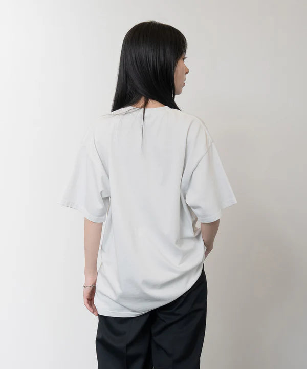 Knuu ヌウ / Heavy Crewneck Pigment Dye T-Shirt ヘビークルーネックピグメントダイティーシャツ (OFF-WHITE オフホワイト)