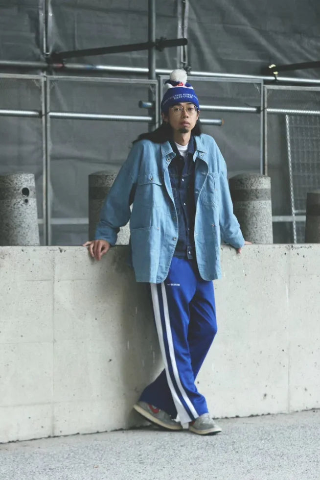 IMPRESTORE インプレストア / WARREN | BASKET JERSEY PANTS バスケットジャージパンツ (BLUE ブルー)