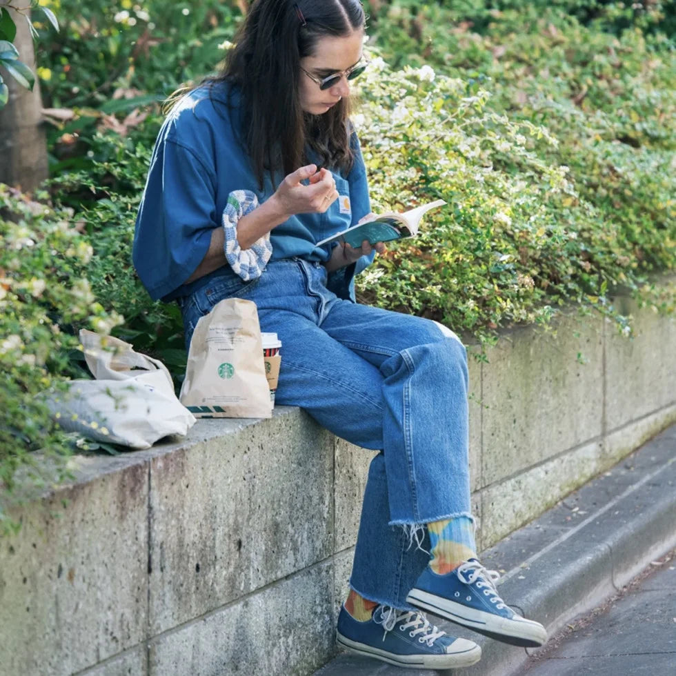 ROTOTO ロトト / CHUNKY RIBBED CREW SOCKS”TIE DYE” チャンキーリベットクルーソックスタイダイ