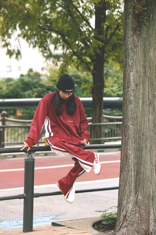 IMPRESTORE インプレストア / WARREN | BASKET JERSEY PANTS バスケットジャージパンツ (MAROON マルーン)