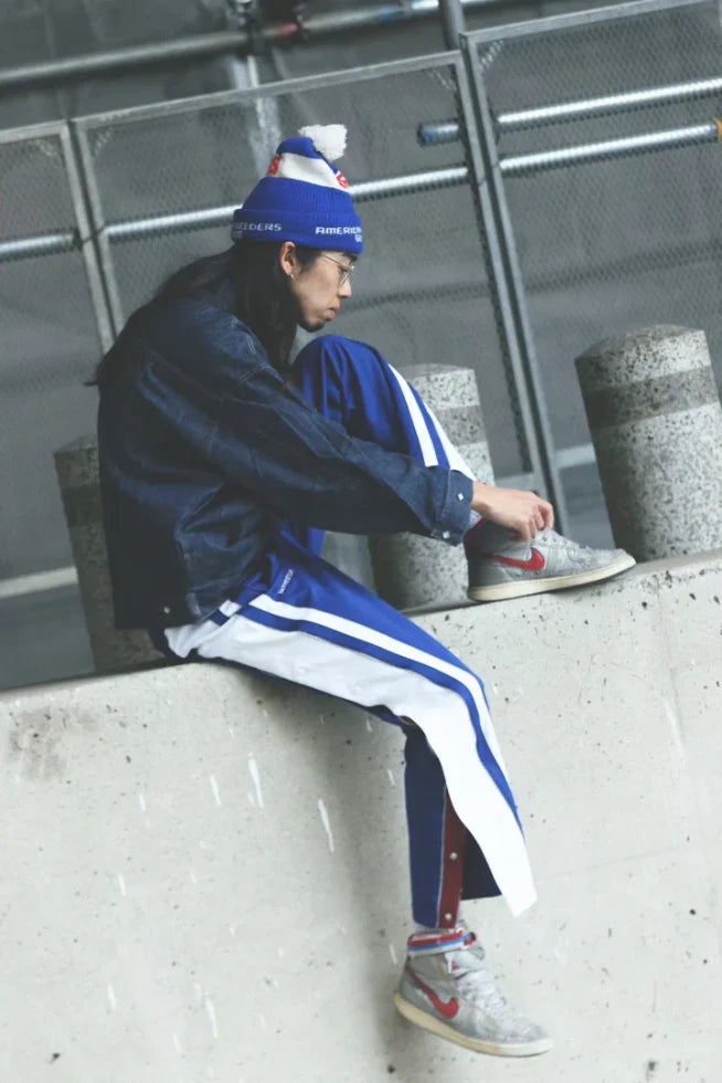 IMPRESTORE インプレストア / WARREN | BASKET JERSEY PANTS バスケットジャージパンツ (BLUE ブルー)