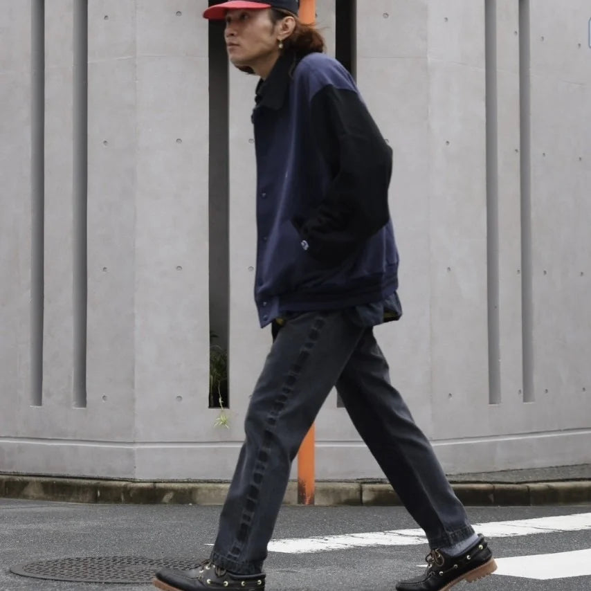 IMPRESTORE インプレストア / Chunk | varsity jacket ヴァーシティージャケット (NAVY×BLACK ネイビーブラック)