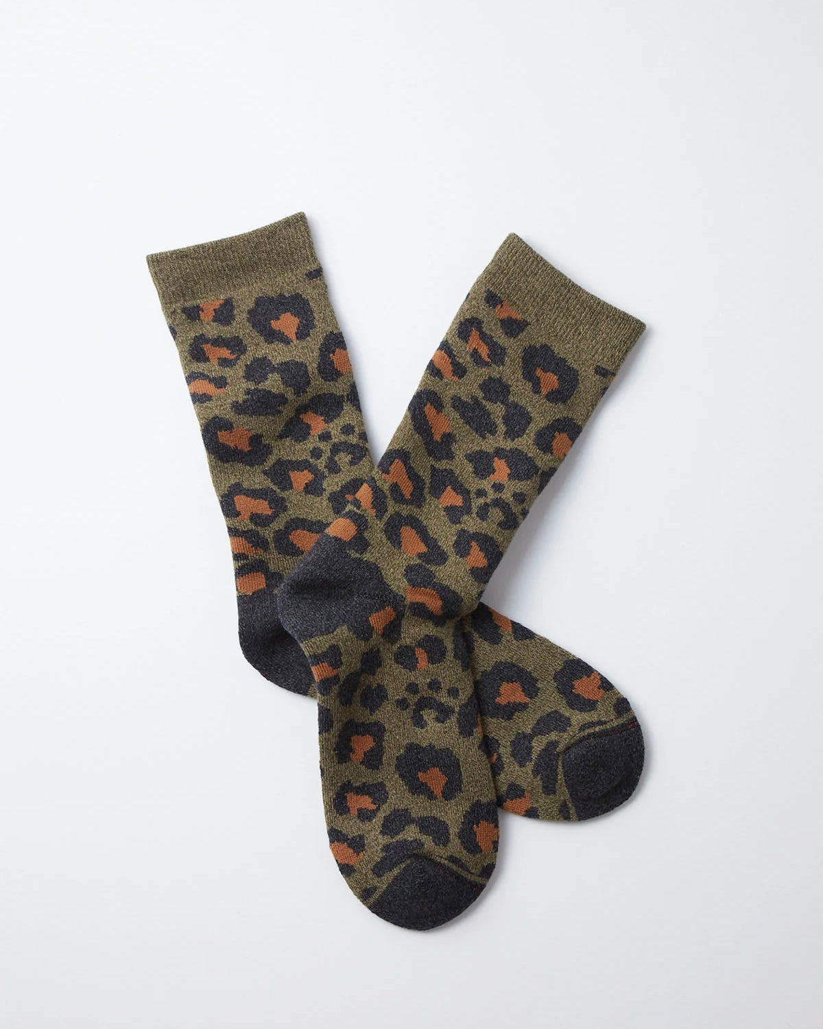 ROTOTO ロトト / PILE LEOPARD CREW SOCKS パイルレオパードクルーソックス