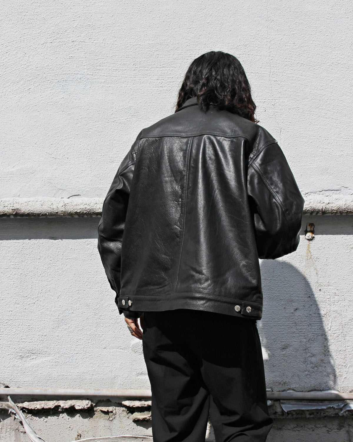 Nasngwam. ナスングワム / ATAVISM LEATHER JACKET アタビズムジャケット Msize (BLACK ブラック)