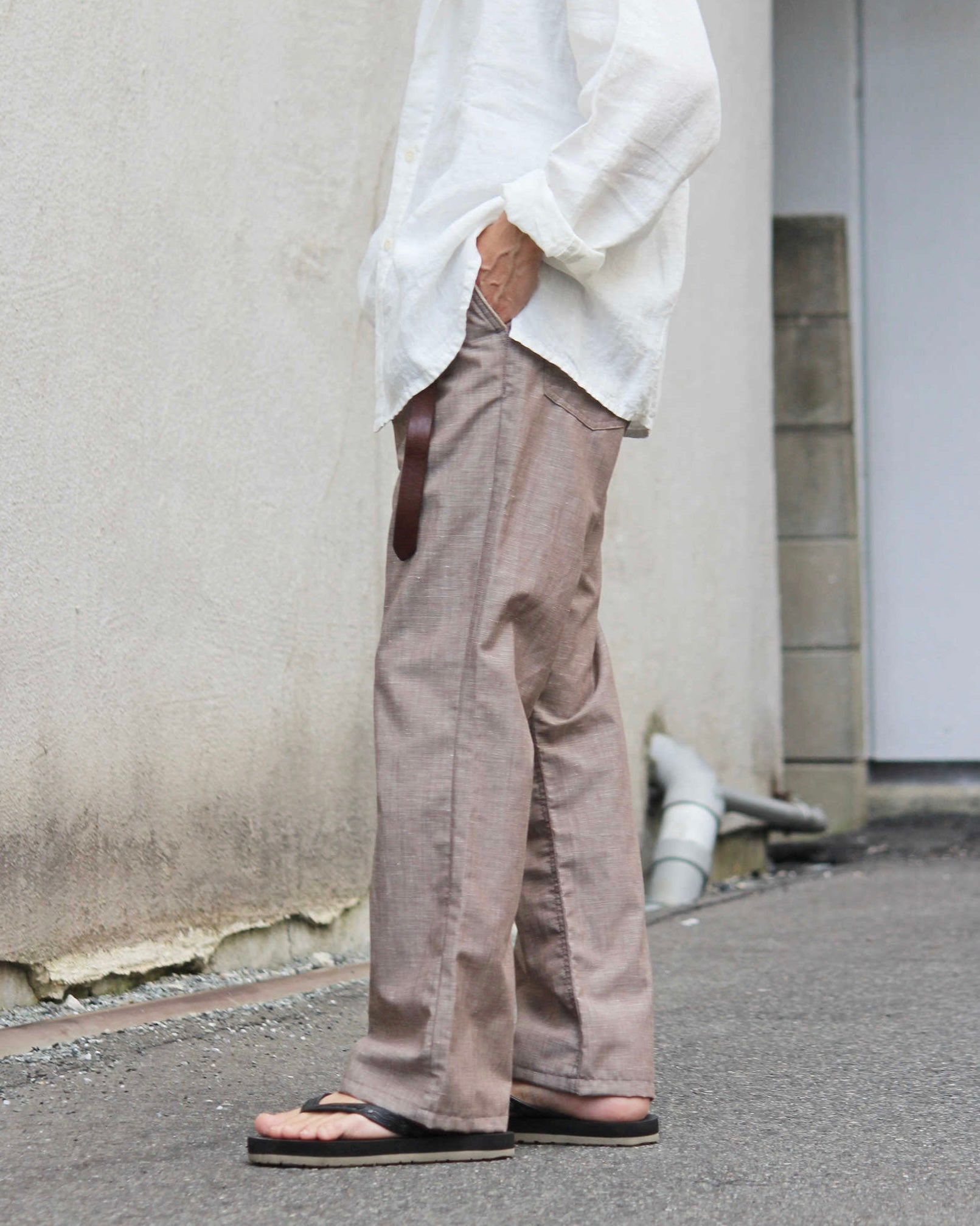 Nasngwam. ナスングワム / 70’s BELL PANTS セブンティーズベルパンツ (BROWN ブラウン)