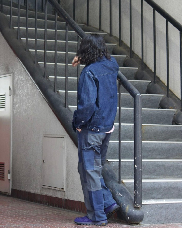 Nasngwam. ナスングワム / DAMAGE DOUBLE KNEE PANTS ダメージダブルニーパンツ Msize (NAVY ネイビー)