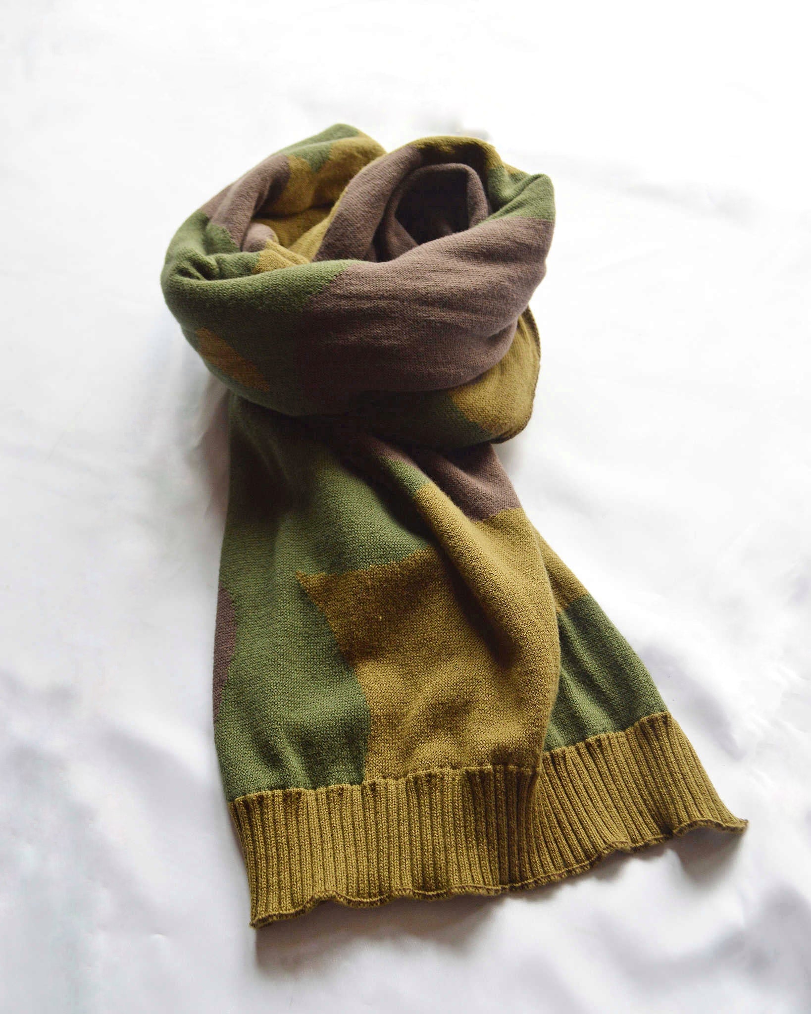 ROTOTO ロトト / DUCK CAMO COTTON SHAWL MUFFLER ダックカモコットンショールマフラー (O.D./BROWN オーディーブラウン)