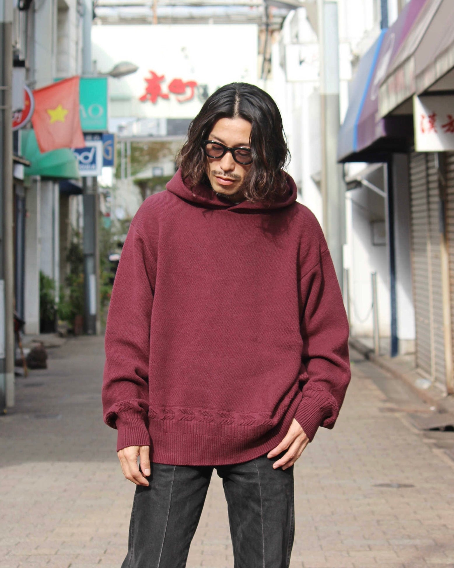 Nasngwam. ナスングワム / ACTUALLY PARKA アクチュアリーパーカー (BURGUNDY バーガンディー)