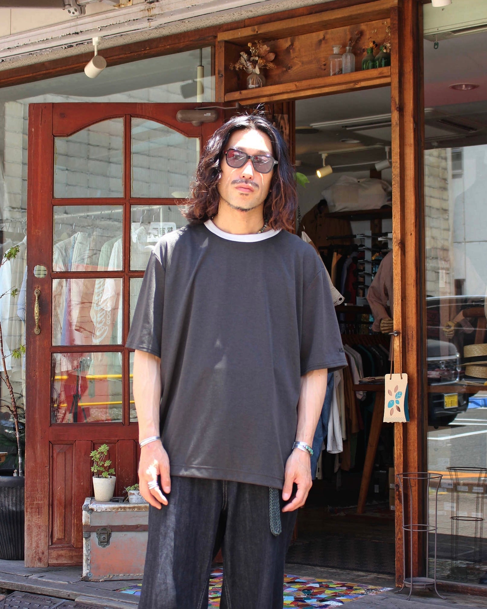 AXESQUIN アクシーズクイーン / QD TRIM TEE クイックドライトリムティー (BLACK ブラック)