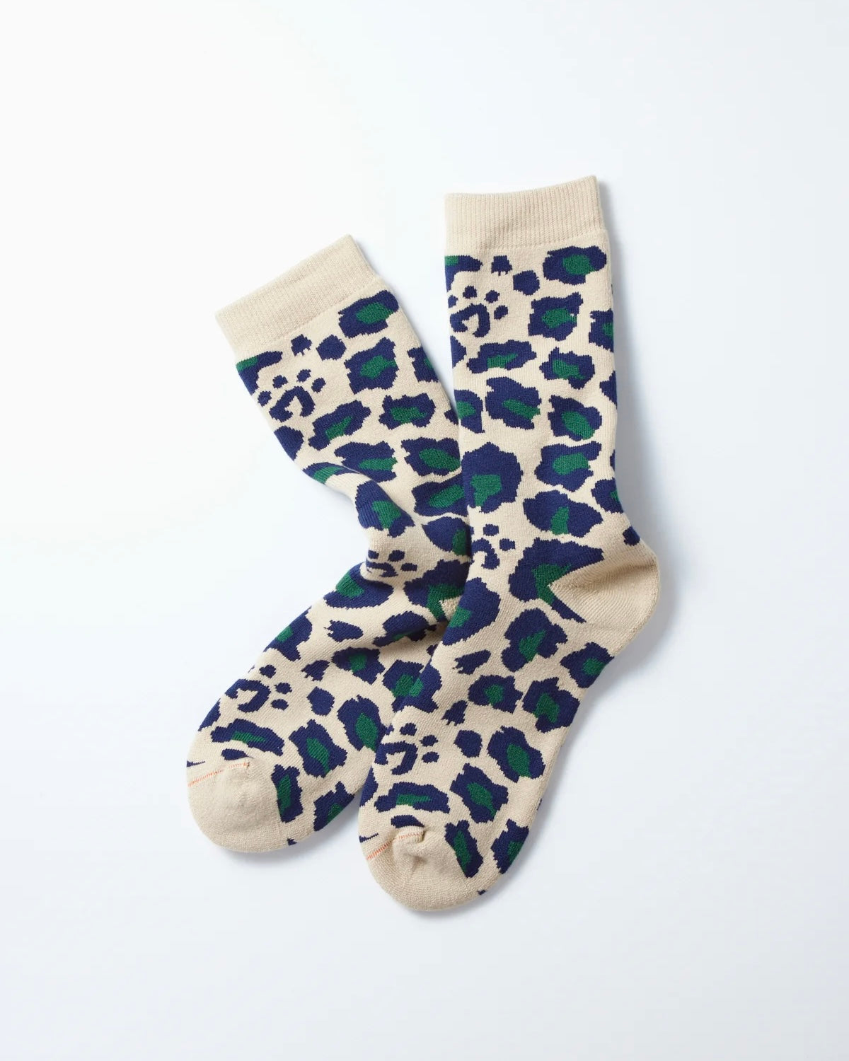 ROTOTO ロトト / PILE LEOPARD CREW SOCKS パイルレオパードクルーソックス