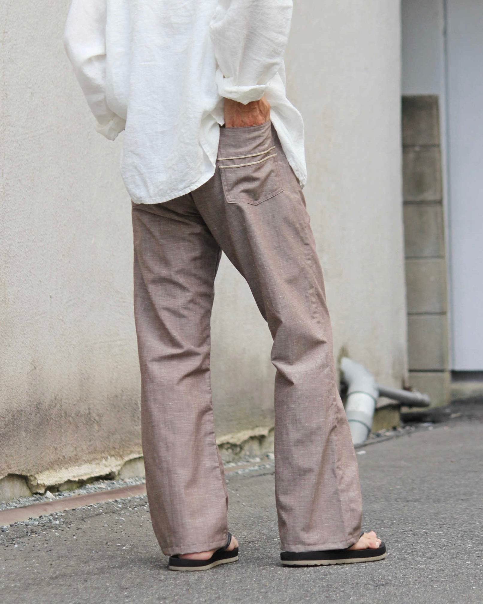 Nasngwam. ナスングワム / 70’s BELL PANTS セブンティーズベルパンツ (BROWN ブラウン)
