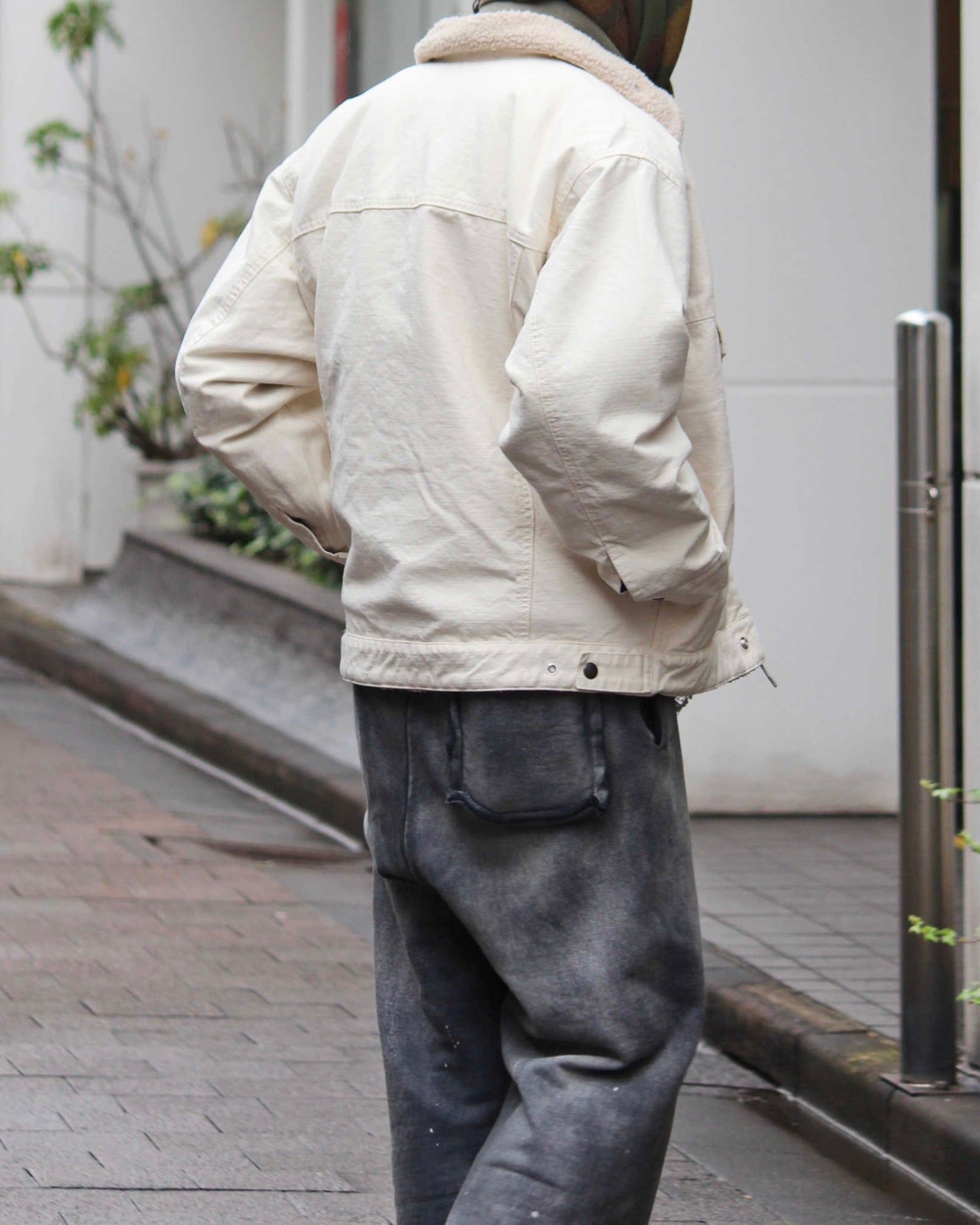 IMPRESTORE インプレストア / Niki | Denim boa jacket デニムボアジャケット (WHITE DENIM ホワイトデニム)