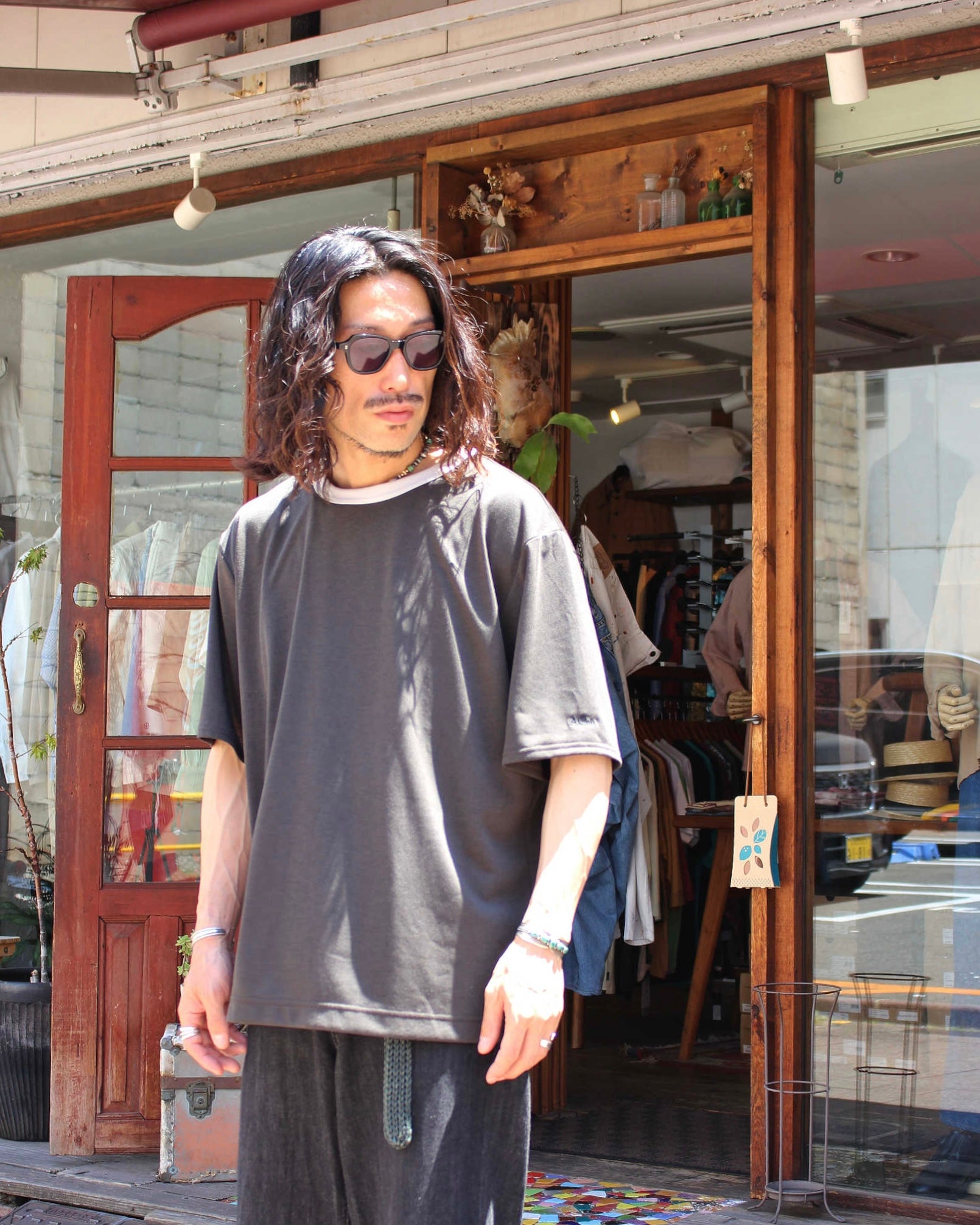 AXESQUIN アクシーズクイーン / QD TRIM TEE クイックドライトリムティー (BLACK ブラック)