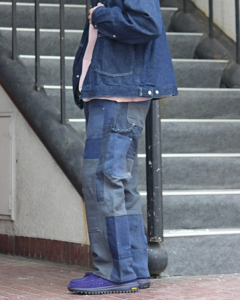 Nasngwam. ナスングワム / DAMAGE DOUBLE KNEE PANTS ダメージダブルニーパンツ Msize (NAVY ネイビー)