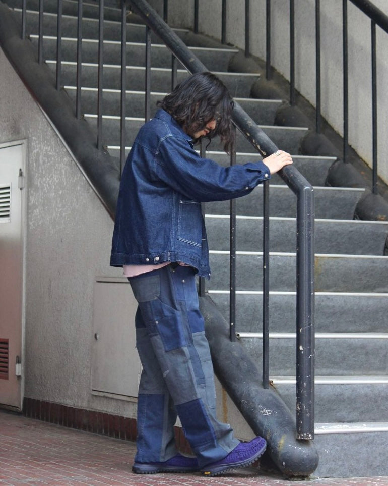 Nasngwam. ナスングワム / DAMAGE DOUBLE KNEE PANTS ダメージダブルニーパンツ Msize (NAVY ネイビー)