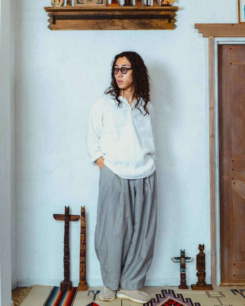 Nasngwam. ナスングワム / BARREL PANTS バレルパンツ (GRAY グレー)