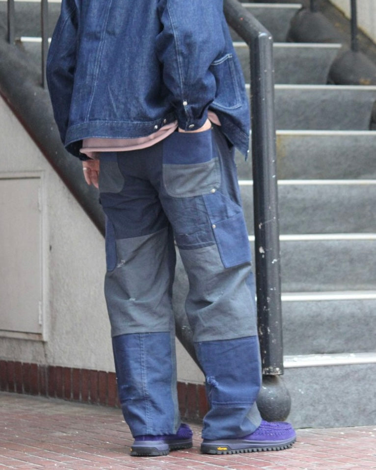 Nasngwam. ナスングワム / DAMAGE DOUBLE KNEE PANTS ダメージダブルニーパンツ Msize (NAVY ネイビー)