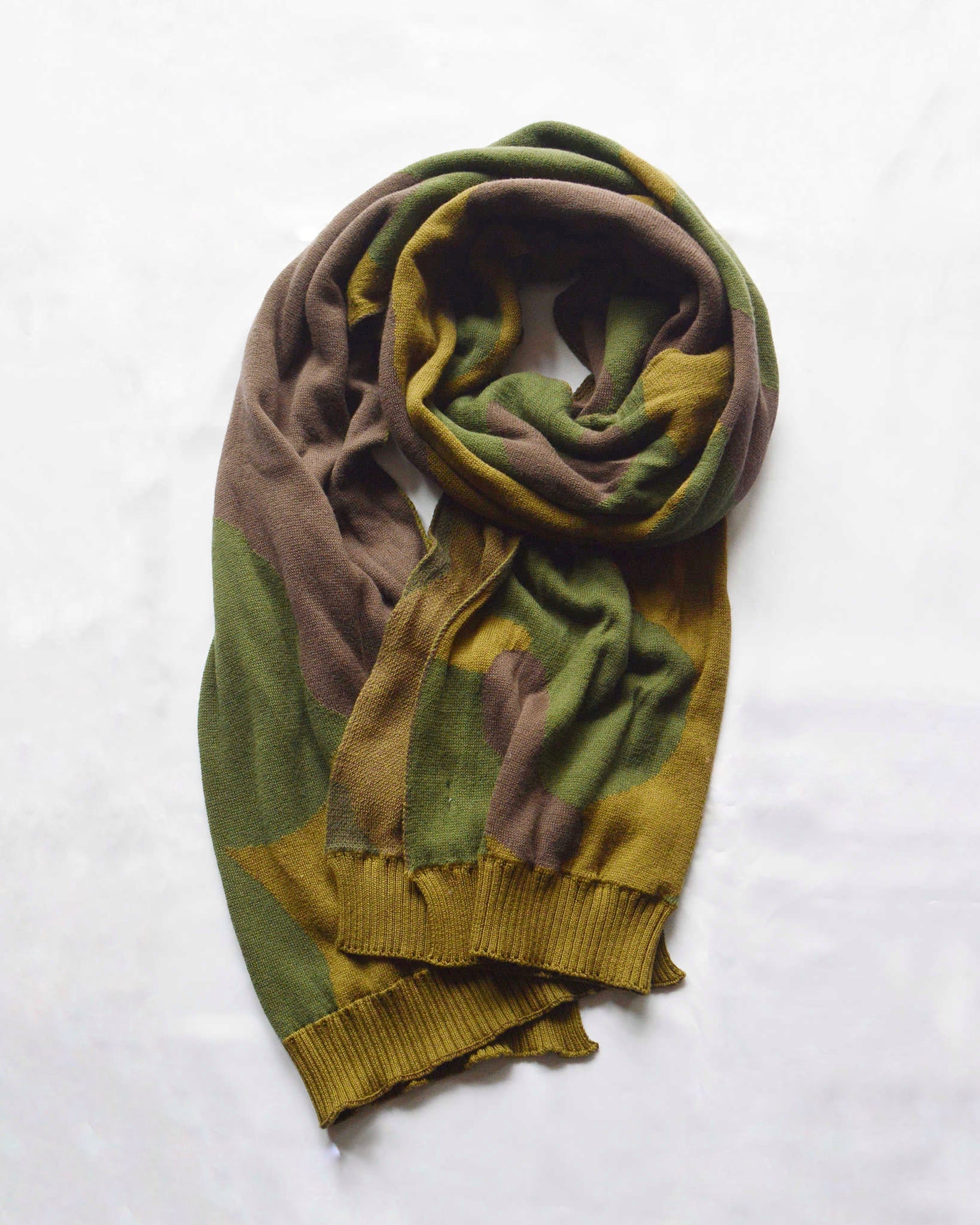 ROTOTO ロトト / DUCK CAMO COTTON SHAWL MUFFLER ダックカモコットンショールマフラー (O.D./BROWN オーディーブラウン)