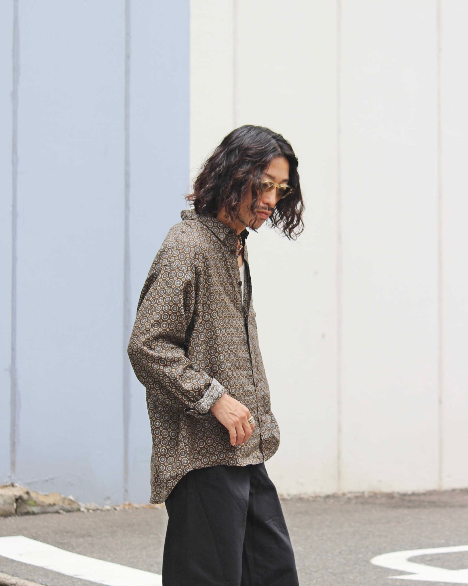Nasngwam. ナスングワム / CREST SHIRTS クレストシャツ (BLACK ブラック)