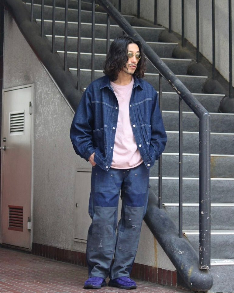 Nasngwam. ナスングワム / DAMAGE DOUBLE KNEE PANTS ダメージダブルニーパンツ Msize (NAVY ネイビー)
