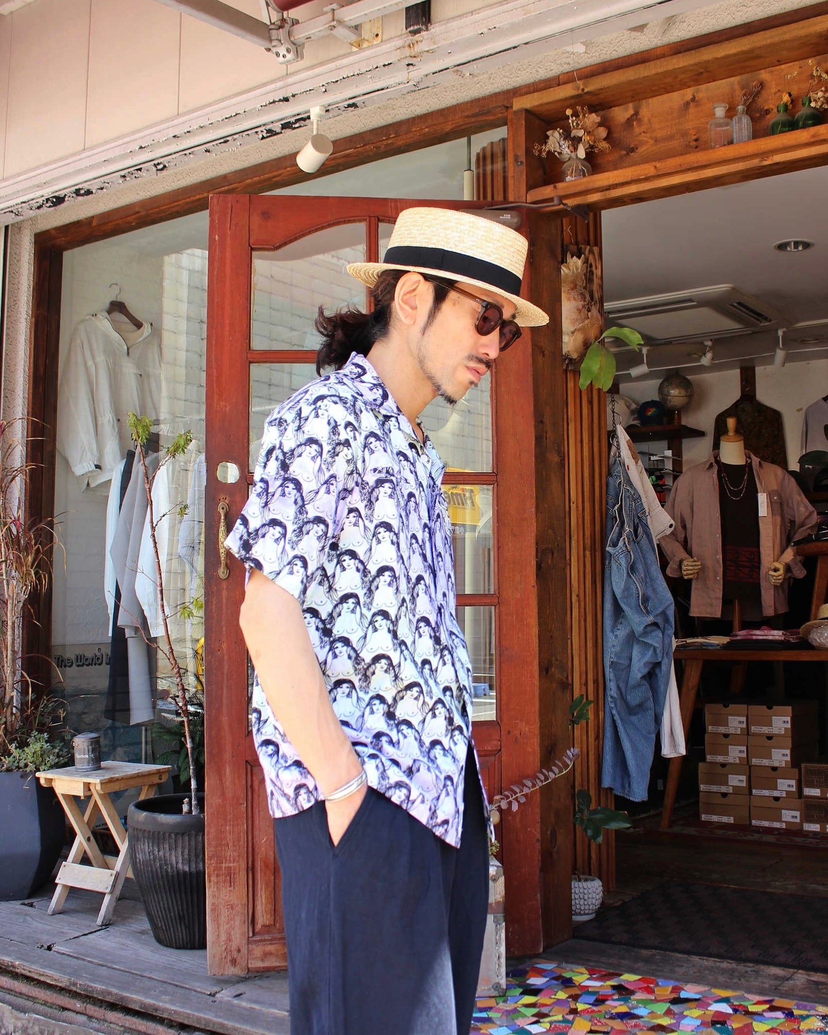 O.K. オーケー / OPPAI IPPAI RAYON SHIRT オッパイイッパイレーヨンシャツ (TIE DYE2 タイダイ)