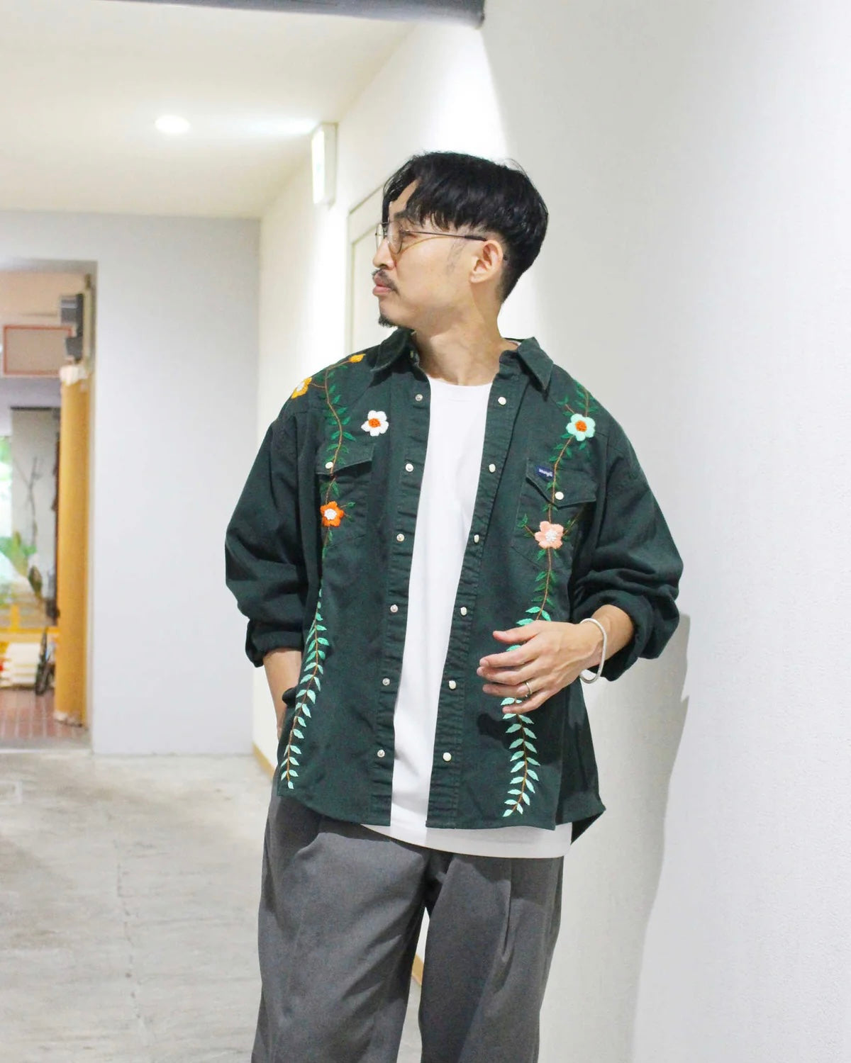 Nasngwam. ナスングワム / SALISH SHIRTS サリッシュシャツ (GREEN グリーン)