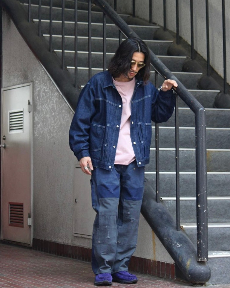 Nasngwam. ナスングワム / DAMAGE DOUBLE KNEE PANTS ダメージダブルニーパンツ Msize (NAVY ネイビー)