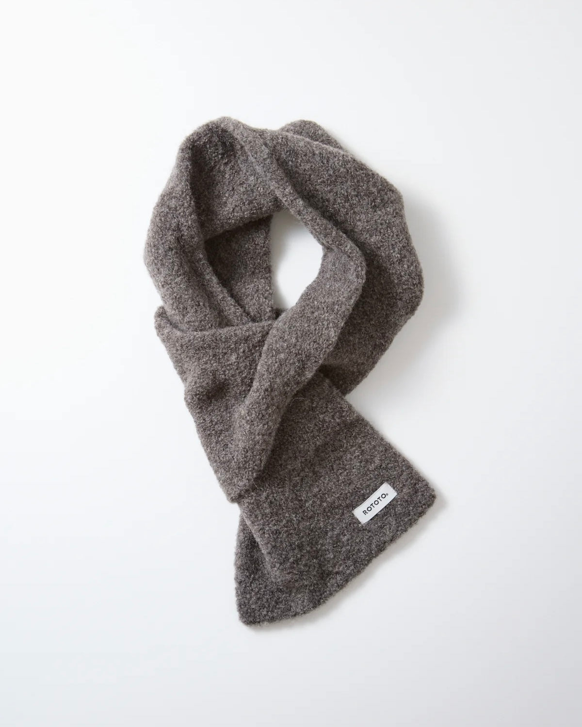 ROTOTO ロトト / ALPACA BOUCLE SHORT MUFFLER アルパカブークレショートマフラー