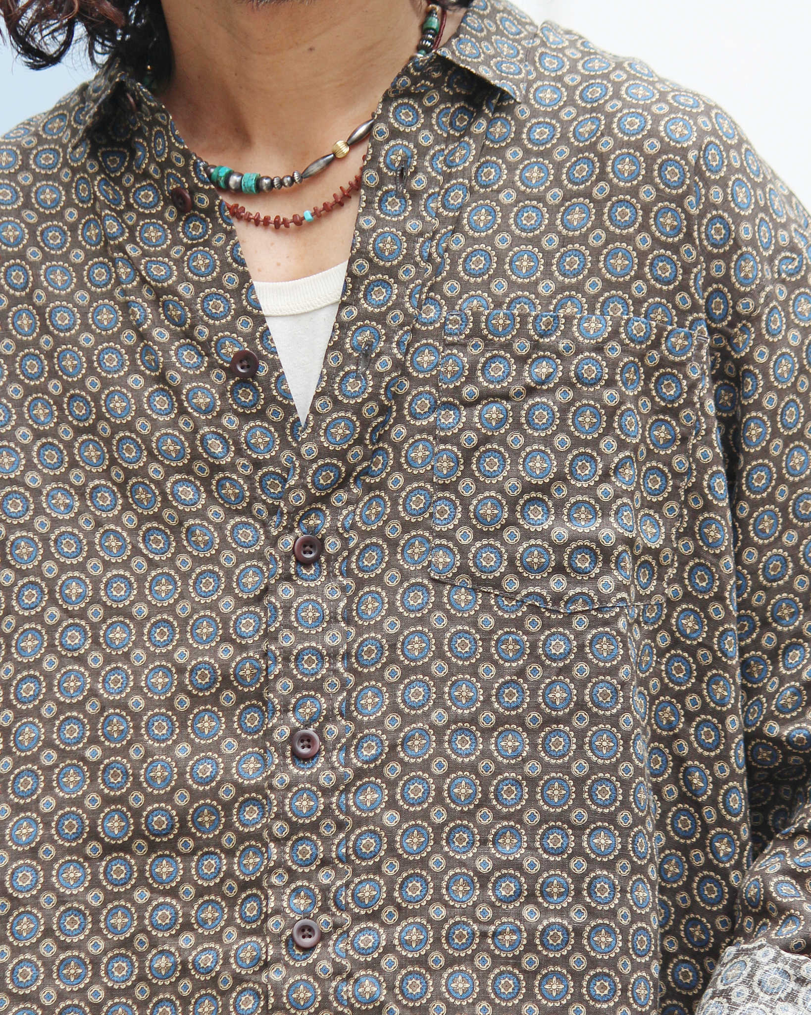 Nasngwam. ナスングワム / CREST SHIRTS クレストシャツ (BLACK ブラック)