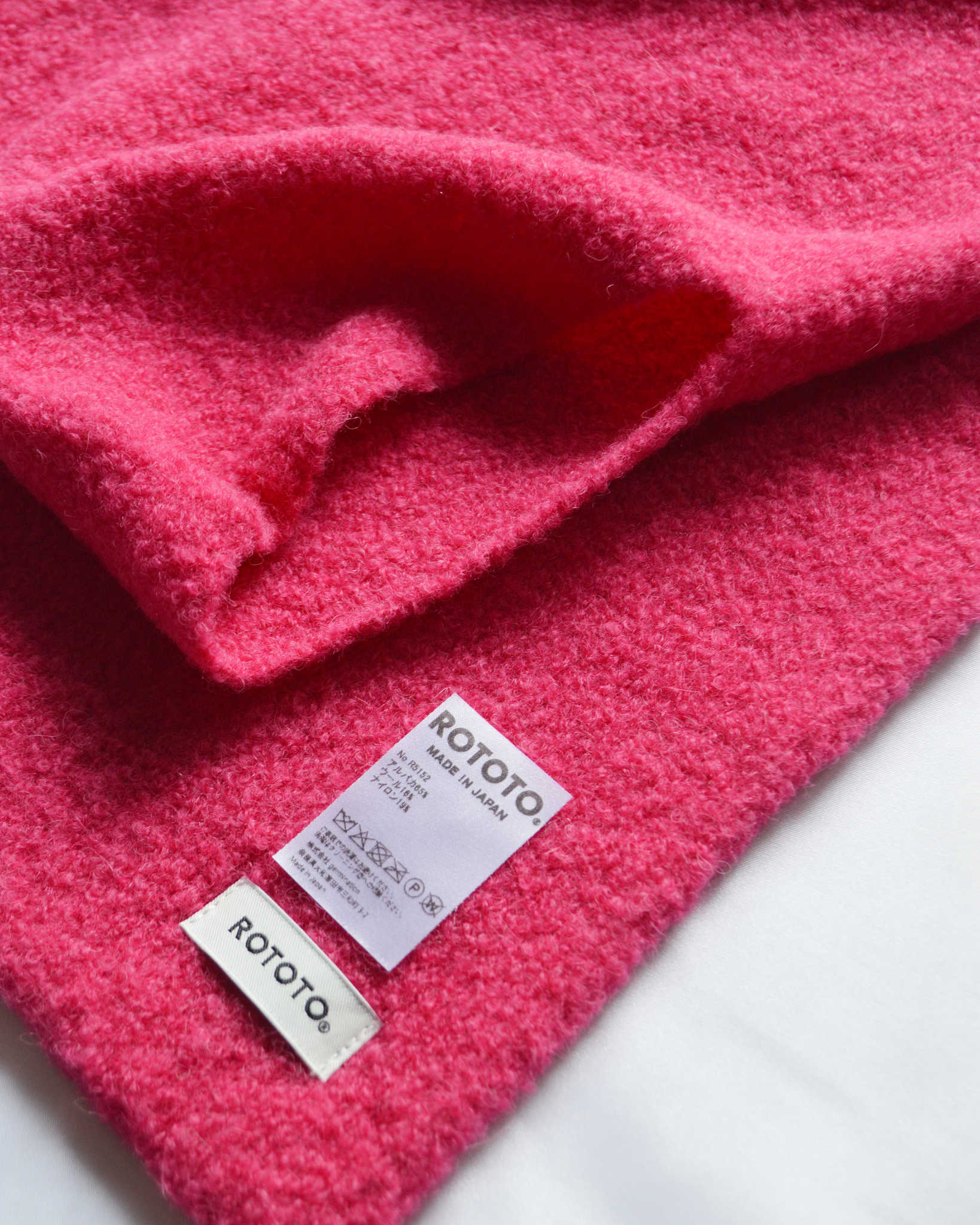 ROTOTO ロトト / ALPACA BOUCLE SHORT MUFFLER アルパカブークレショートマフラー