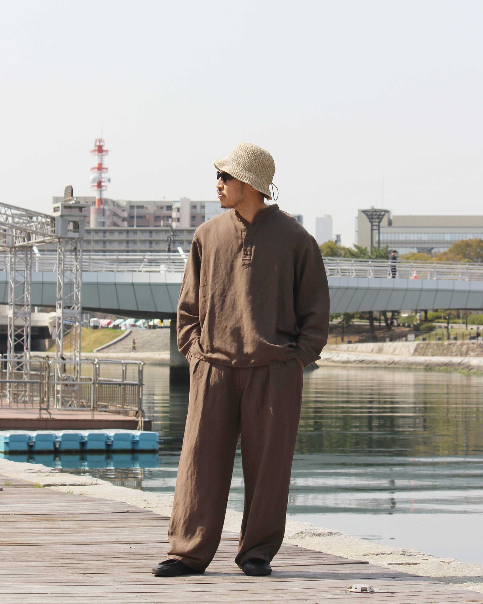 Nasngwam. ナスングワム / LABORER PANTS ラボラーパンツ (OLIVE オリーブ)