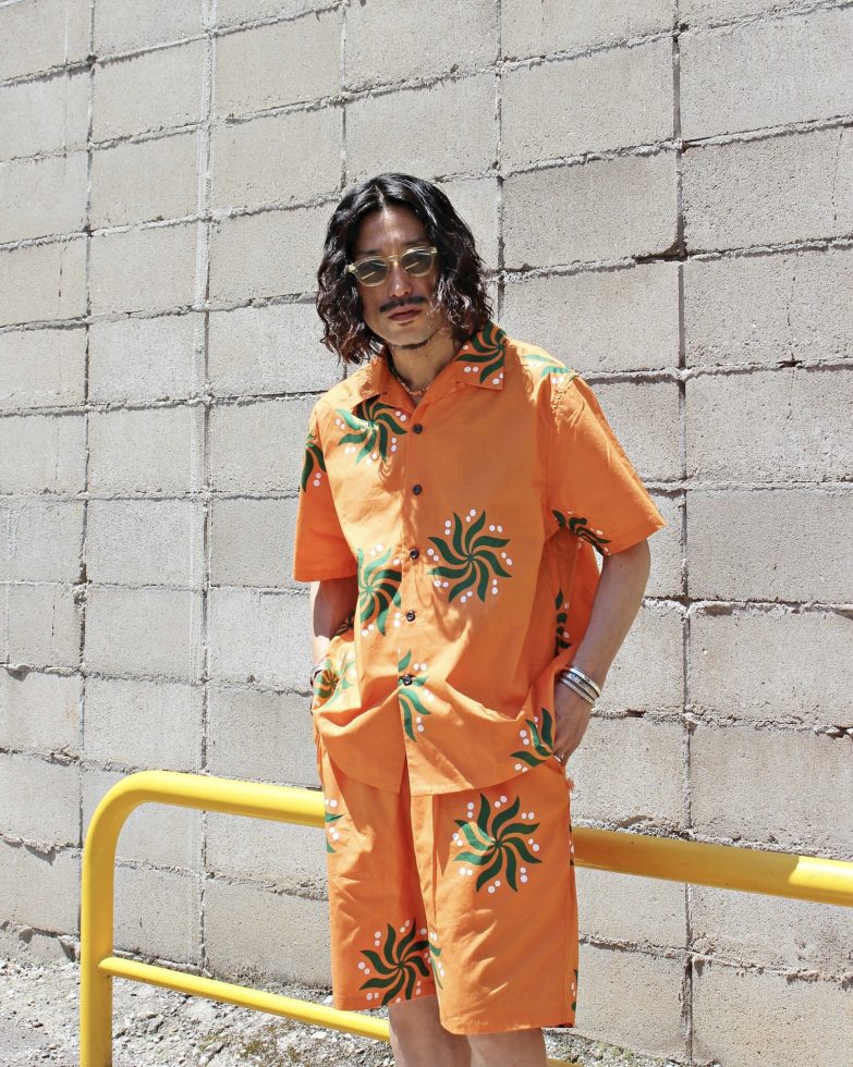 HAVE A GRATEFUL DAY ハブアグレイトフルデイ / S/S SHIRT ショートスリーブシャツ (ORANGE オレンジ)