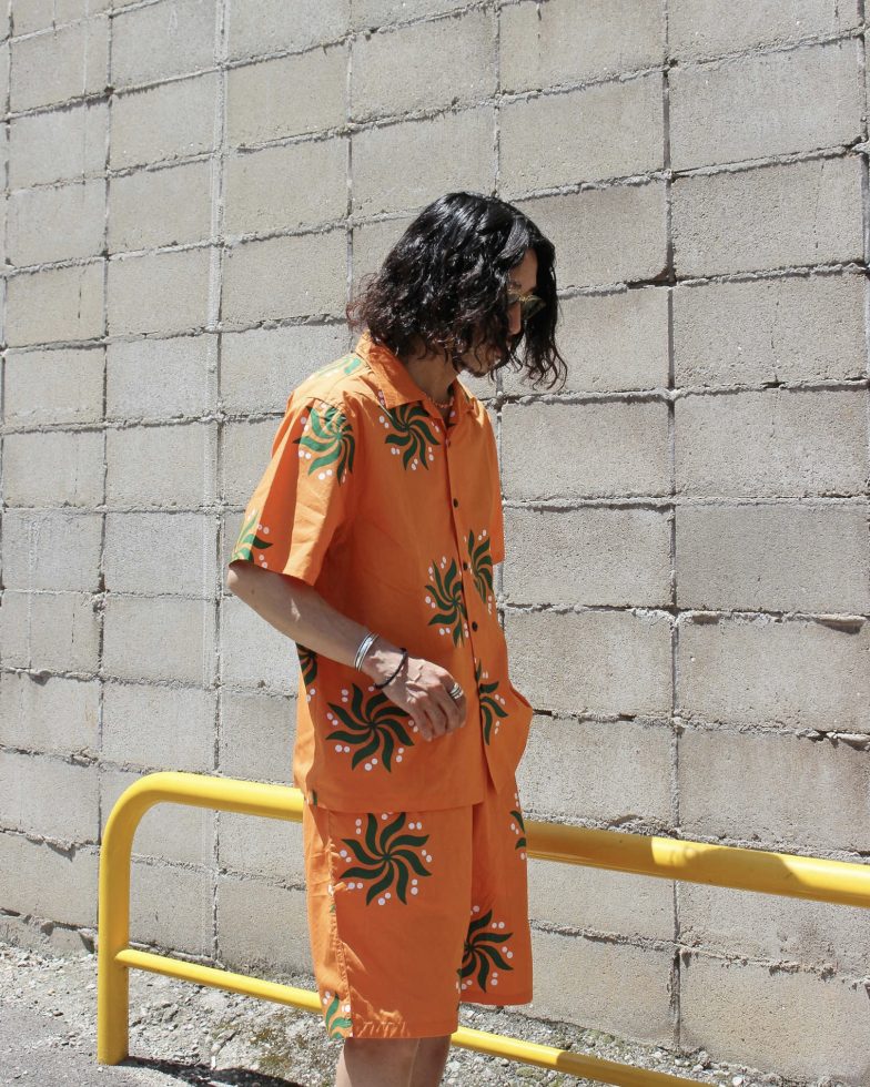 HAVE A GRATEFUL DAY ハブアグレイトフルデイ / S/S SHIRT ショートスリーブシャツ (ORANGE オレンジ)