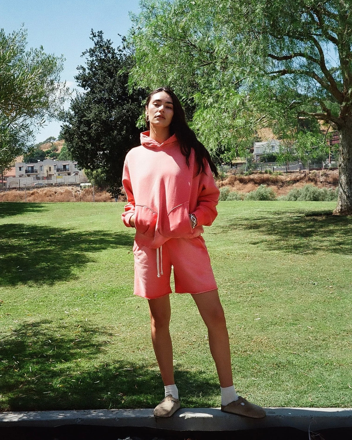 MOOJIMOOJI ムージームージー / CLASSIC 1930 HOODIE AGED クラシック1930フーディー (CORAL コーラル)