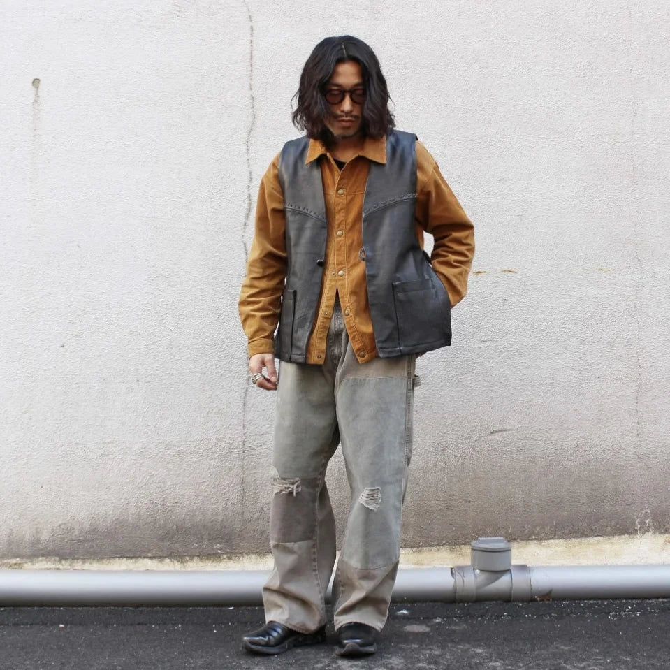 SUNNY SIDE UP サニーサイドアップ / RE PAINTER PANTS リメイクペインターパンツ (OLIVE オリーブ)