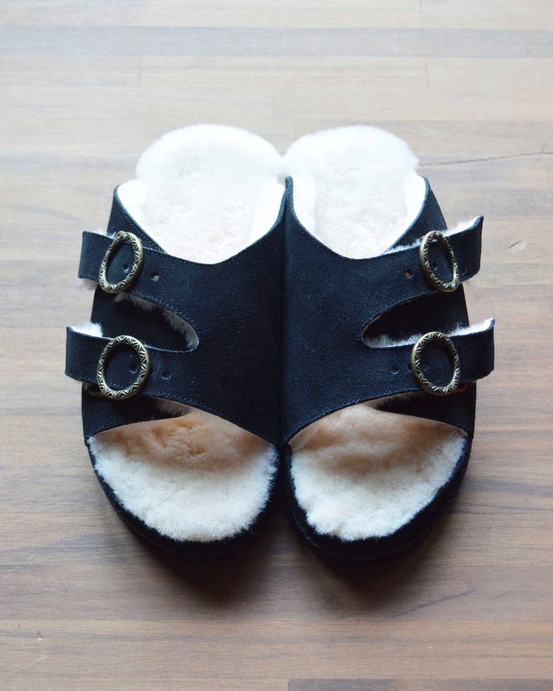 Commodities コモディティーズ / EASY WARM BELTED SLIDE イージーウォームベルテッドスライド (BLACK ブラック)