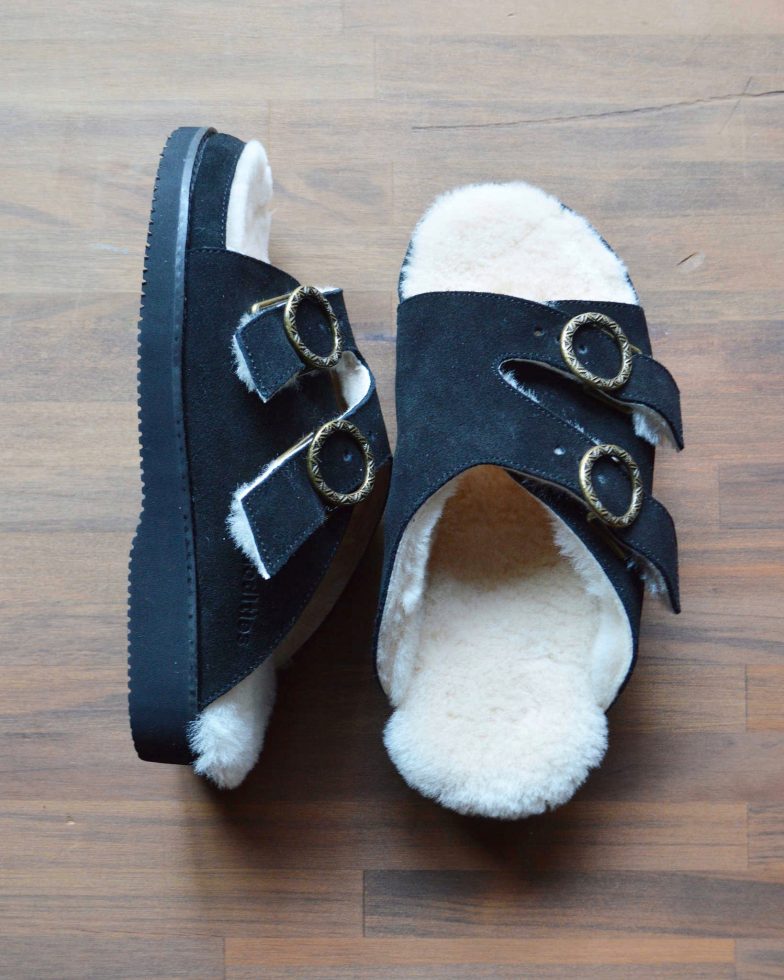 Commodities コモディティーズ / EASY WARM BELTED SLIDE イージーウォームベルテッドスライド (BLACK ブラック)