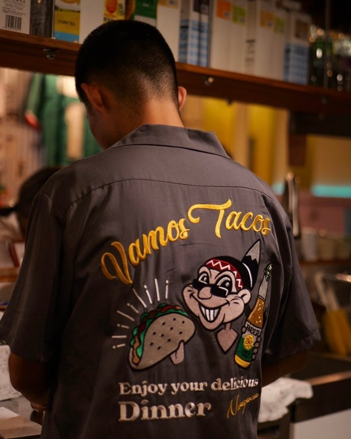 Nasngwam.×VAMOS TACOS ナスングワム バモスタコス / VAMOS SHIRTS バモスシャツ (CHARCOAL チャコール)